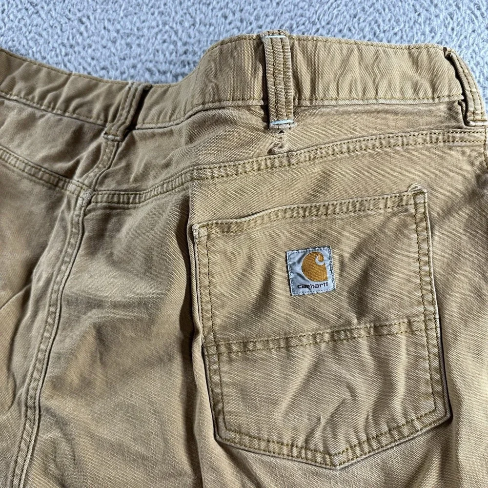 Carharrt Canvas Utility Pants Mens 46x30 (Fits 44x28) Relaxed Fit Brown Distress